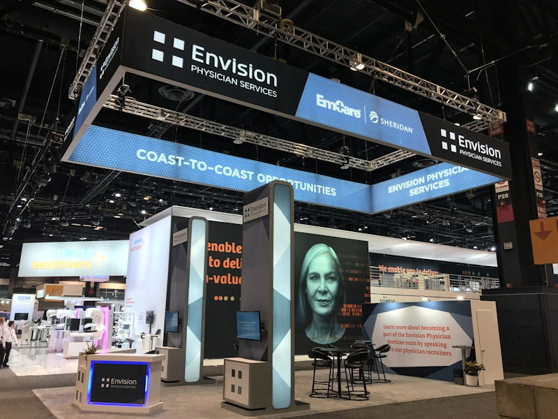 Trade show booth design company in Miami for Envision Physician Services